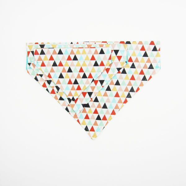 Multicolor Triangle Pet Bandana- Fits Over Collar 4 Sizes Available