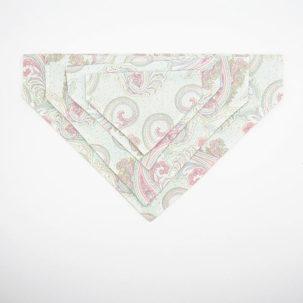 Pastel Paisley Pet Bandana- Fits Over Collar 4 Sizes Available