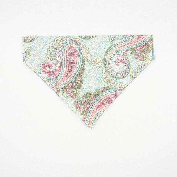 Pastel Paisley Pet Bandana- Fits Over Collar 4 Sizes Available