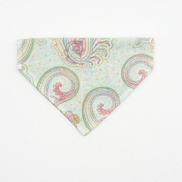 Pastel Paisley Pet Bandana- Fits Over Collar 4 Sizes Available
