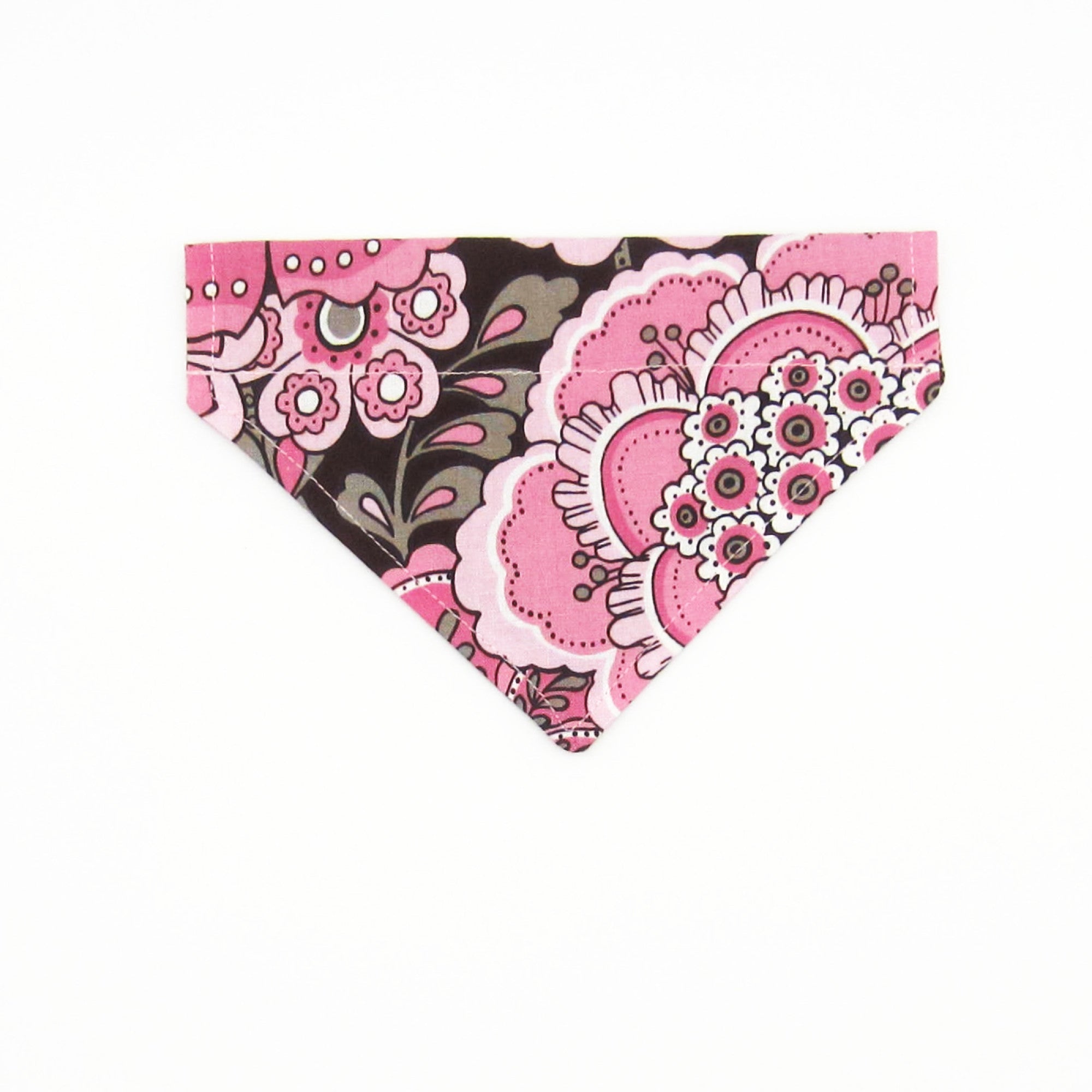 Pink & Brown Floral Pet Bandana- Fits Over Collar 4 Sizes Available