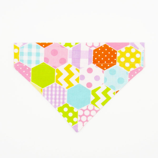 Easter Geometric Print Pet Bandana-4 Sizes Fits Over Collar