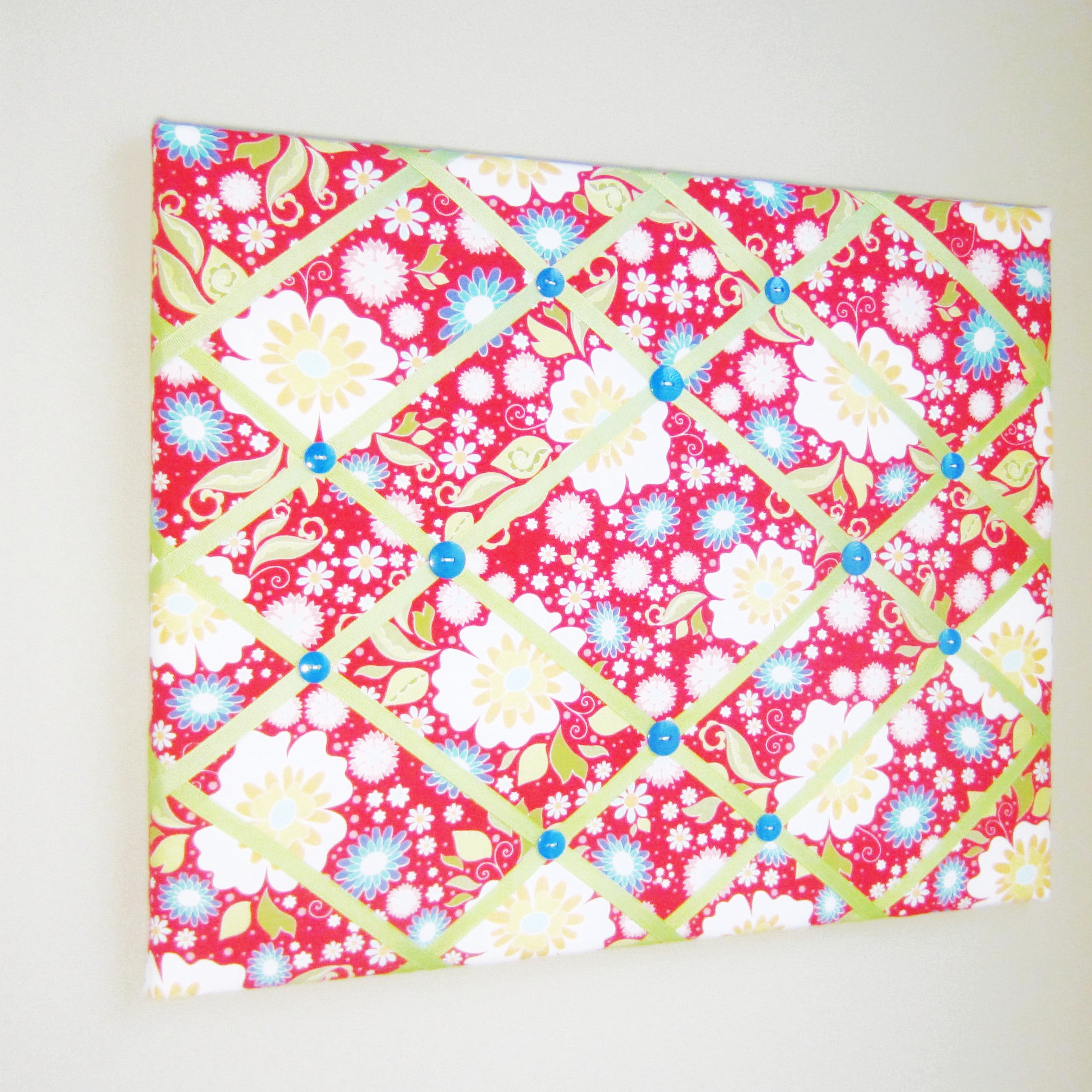 16"x20"  Memory Board or Bow Holder-Red Floral
