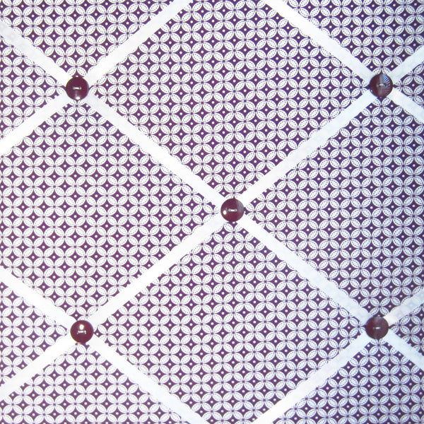 16"x20"  Memory Board or Bow Holder-Purple & White Quatrefoil