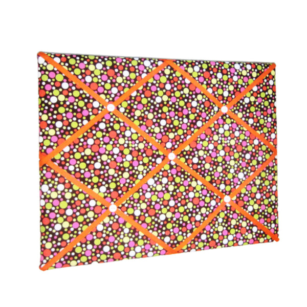 16"x20"  Memory Board or Bow Holder-Multicolored Polka Dots