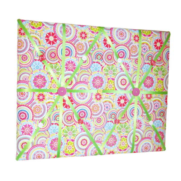 16"x20" Memory Board or Bow Holder-Mosaic Pink, Blue, Green, Yellow