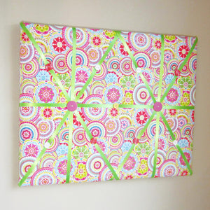 16"x20" Memory Board or Bow Holder-Mosaic Pink, Blue, Green, Yellow