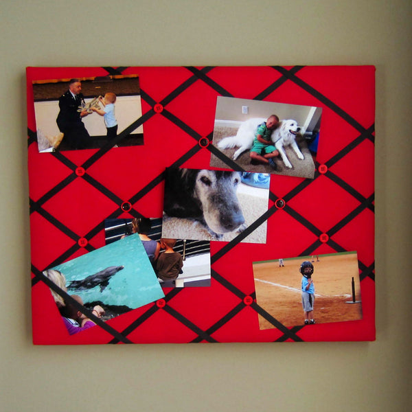 16"x20" Memory Board or Bow Holder-Red & Black - Hold It!