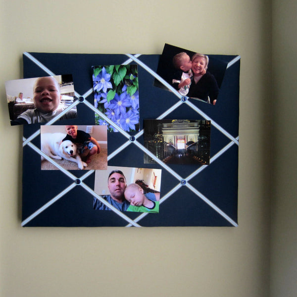 16"x20" Memory Board or Bow Holder-Navy Blue & Light Blue - Hold It!