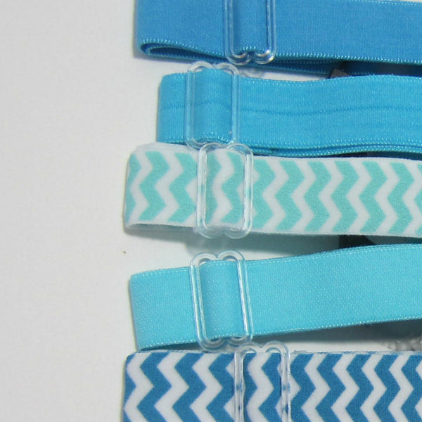 Adjustable Elastic Headband-Set of 5 Turquoise - Hold It!