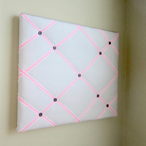 16"x20" Memory Board or Bow Holder-Grey & Pink - Hold It!