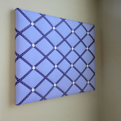 16"x20" Memory Board or Bow Holder-Lavender & Purple Polka Dots - Hold It!