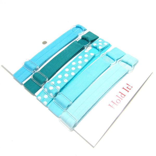 Adjustable Elastic Headband-Set of 5 Turquoise - Hold It!