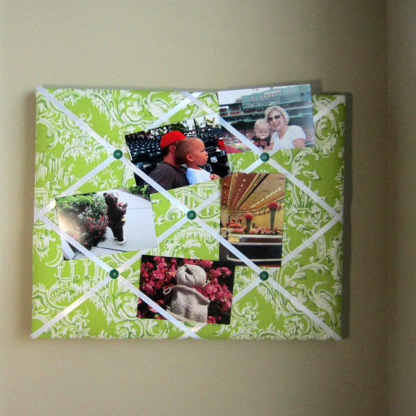 16"x20" Memory Board or Bow Holder-Green Japanese Toile - Hold It!