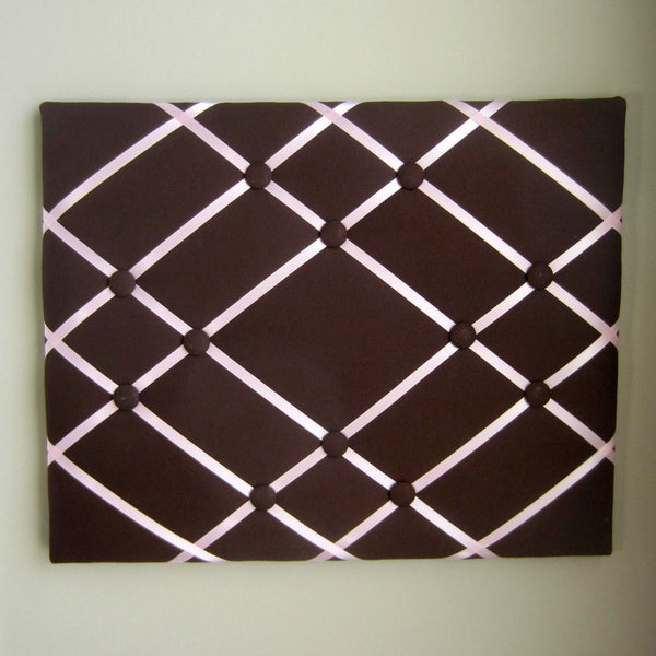 16"x20" Memory Board or Bow Holder-Brown & Pink - Hold It!