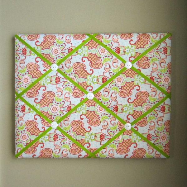 11"x14" or 16"x20" Memory Board or Bow Holder-Bijou Blue, Pink, Coral - Hold It!