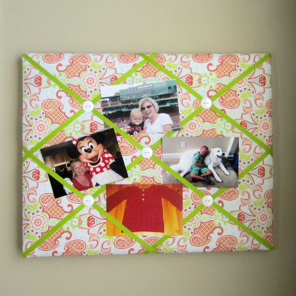 11"x14" or 16"x20" Memory Board or Bow Holder-Bijou Blue, Pink, Coral - Hold It!