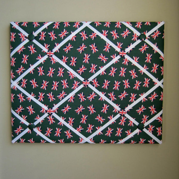 16"x20" Memory Board or Bow Holder-London Calling Green Union Jack - Hold It!