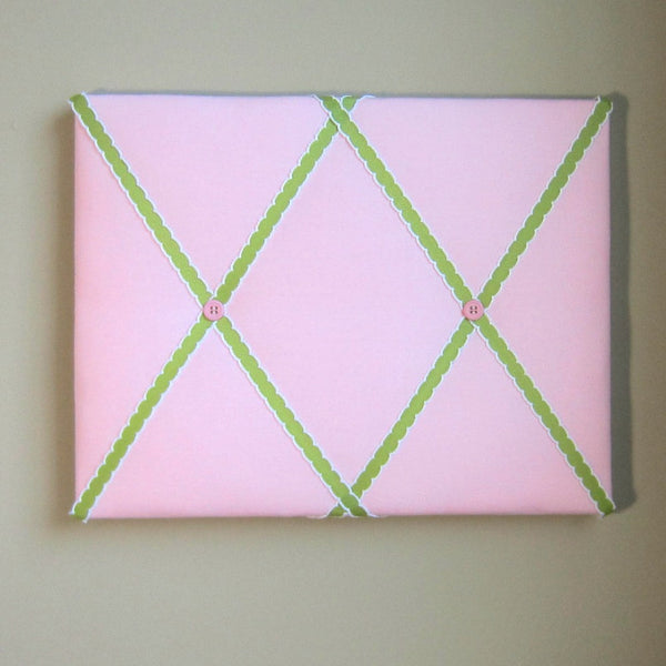 11"x14" Memory Board or Bow Holder-Pink & Lemongrass Green - Hold It!