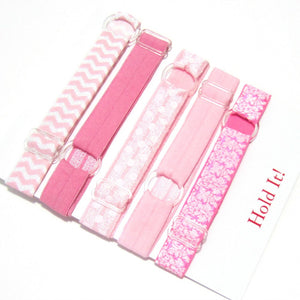 Adjustable Elastic Headband-Set of 5 Pinks - Hold It!