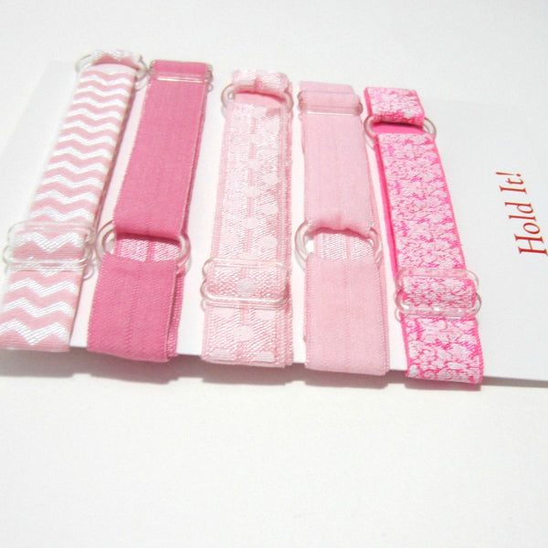 Adjustable Elastic Headband-Set of 5 Pinks - Hold It!