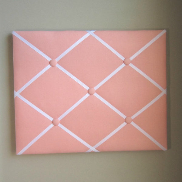 16"x20" Memory Board or Bow Holder-Peach & White - Hold It!