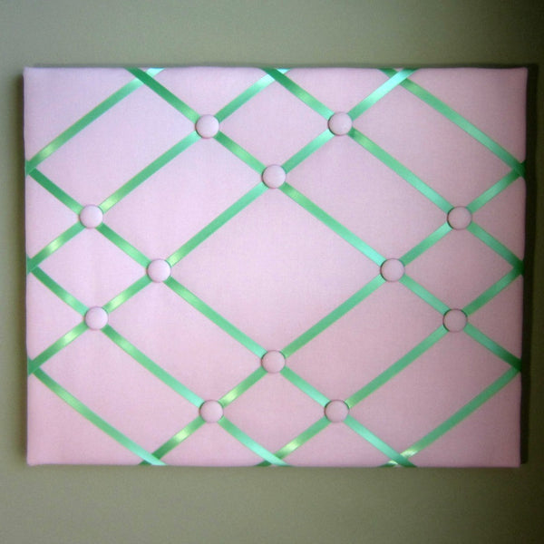 16"x20" Memory Board or Bow Holder-Pink & Mint Green - Hold It!