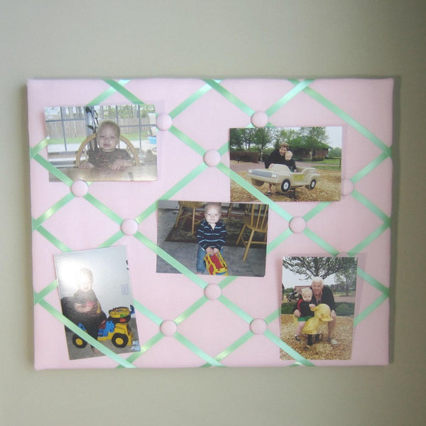 16"x20" Memory Board or Bow Holder-Pink & Mint Green - Hold It!