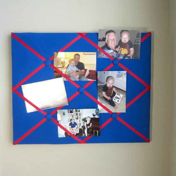 16"x20" Memory Board or Bow Holder-Royal Blue & Red - Hold It!