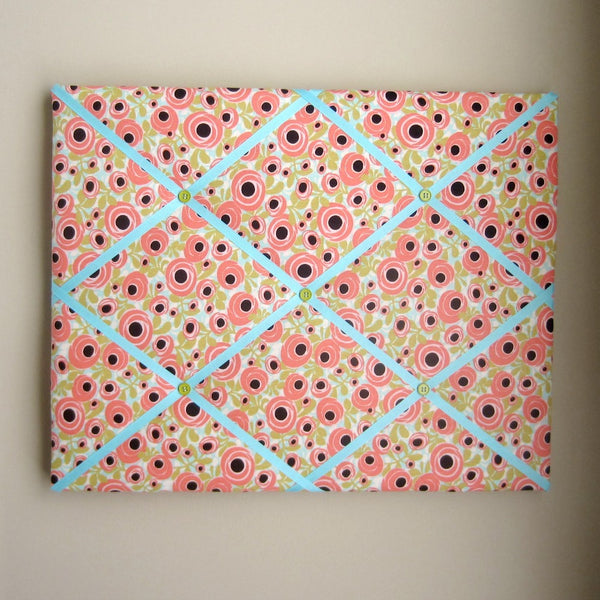 16"x20" Memory Board or Bow Holder-Peach Swirl - Hold It!