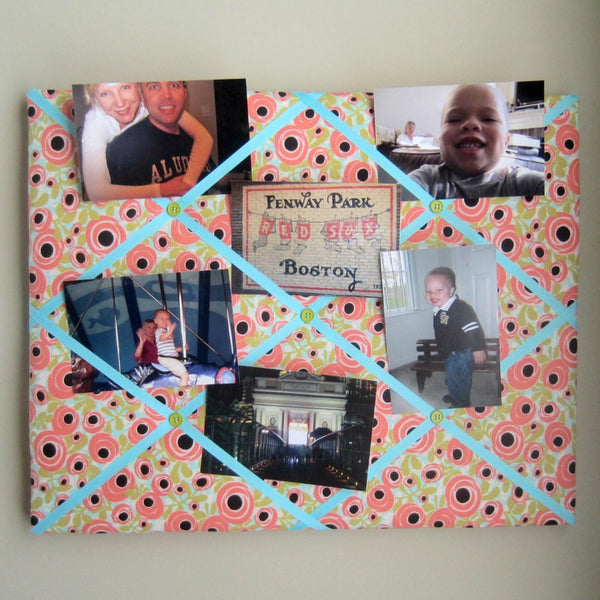 16"x20" Memory Board or Bow Holder-Peach Swirl - Hold It!
