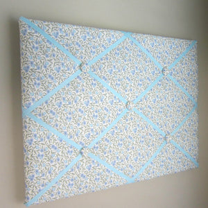 16"x20" Memory Board or Bow Holder-Blue Floral - Hold It!