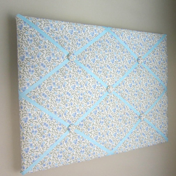 16"x20" Memory Board or Bow Holder-Blue Floral - Hold It!