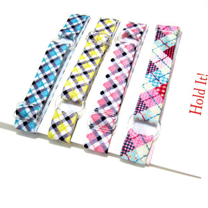 Tartan Plaid You Pick Individual Adjustable Headband For Babies, Toddlers, Women - Hold It!