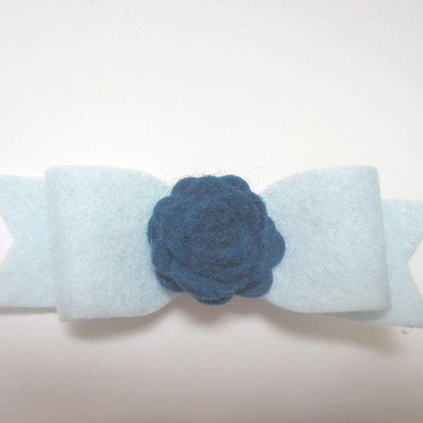 Felt rose & bow hair clip-8 colors to choose from - Hold It!