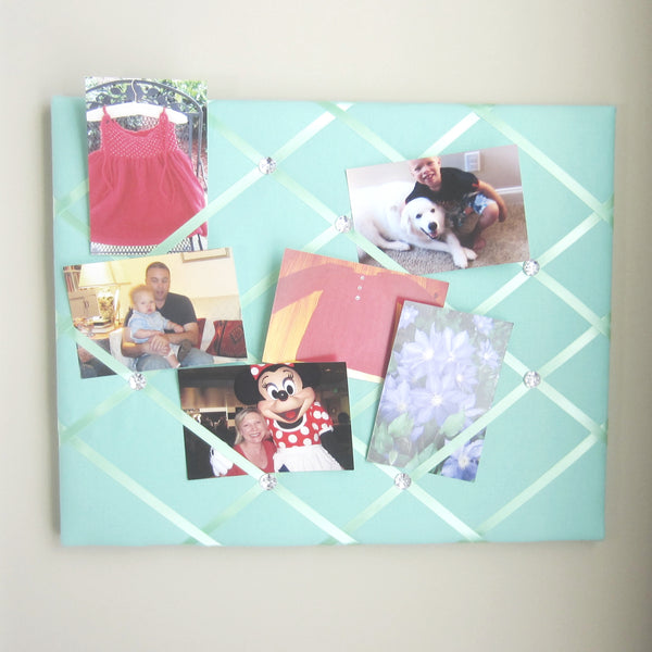 16"x20" Memory Board or Bow Holder-Aloe & Mint Green - Hold It!