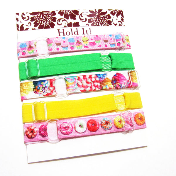 Set of 5 Adjustable Headbands - Sweet Treats - Hold It!