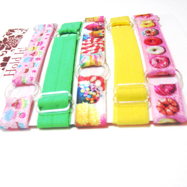 Set of 5 Adjustable Headbands - Sweet Treats - Hold It!