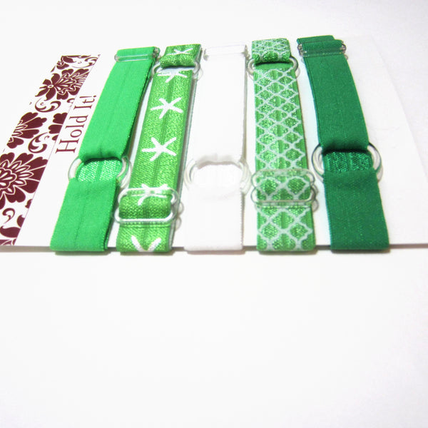 Set of 5 Adjustable Headbands - Green Starfish - Hold It!