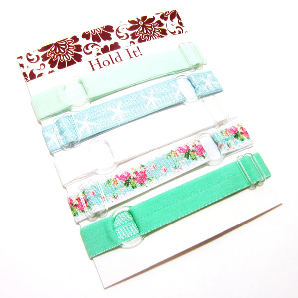 Set of 5 Adjustable Headbands - Mint Green Starfish - Hold It!