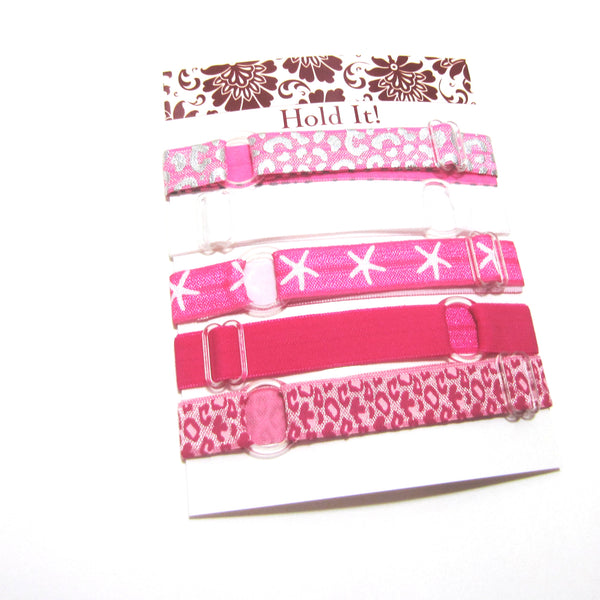 Set of 5 Adjustable Headbands - Hot Pink Starfish - Hold It!