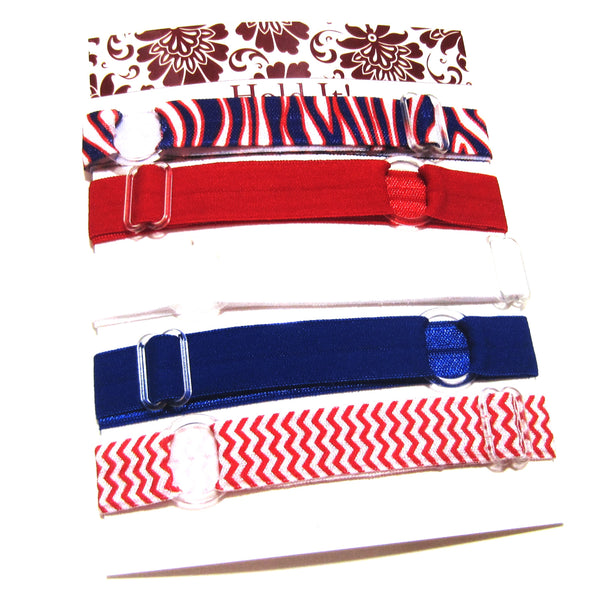 Set of 5 Adjustable Headbands - Patriotic Animal Print - Hold It!