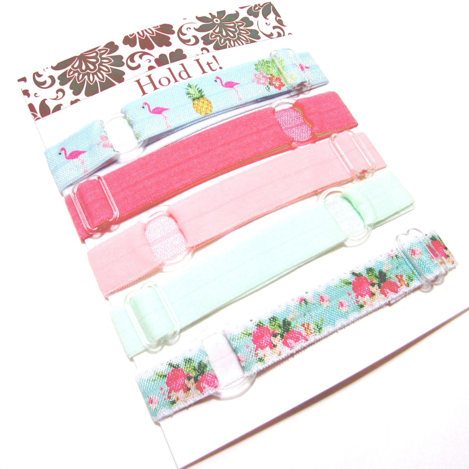 Set of 5 Adjustable Headbands - Spring Pineapple - Hold It!
