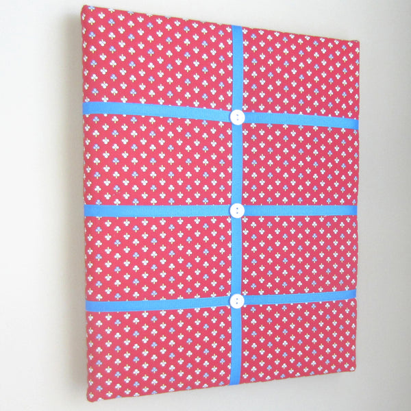 11"x14"  Memory Board or Bow Holder-Red Ticking - Hold It!
