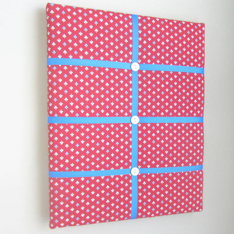 11"x14"  Memory Board or Bow Holder-Red Ticking - Hold It!