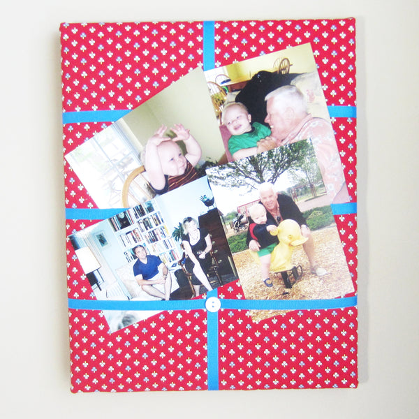 11"x14"  Memory Board or Bow Holder-Red Ticking - Hold It!