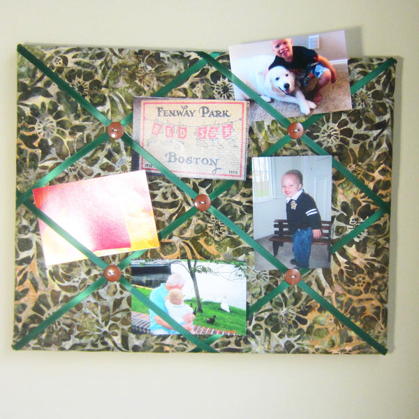 Zinnia Earth Batik Memory Board or Bow Holder-2 Sizes
