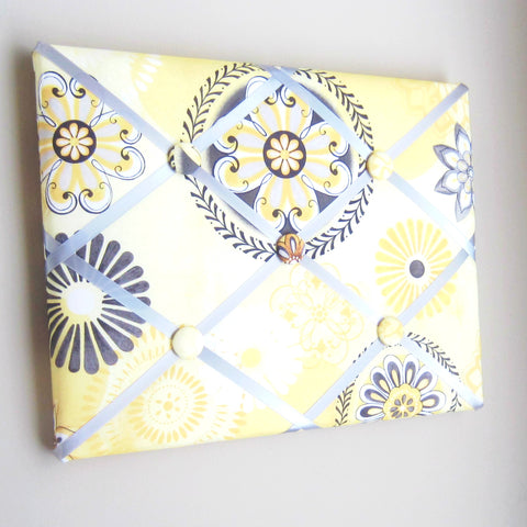 11"x14"  Memory Board or Bow Holder-Yellow Floral Suzanni