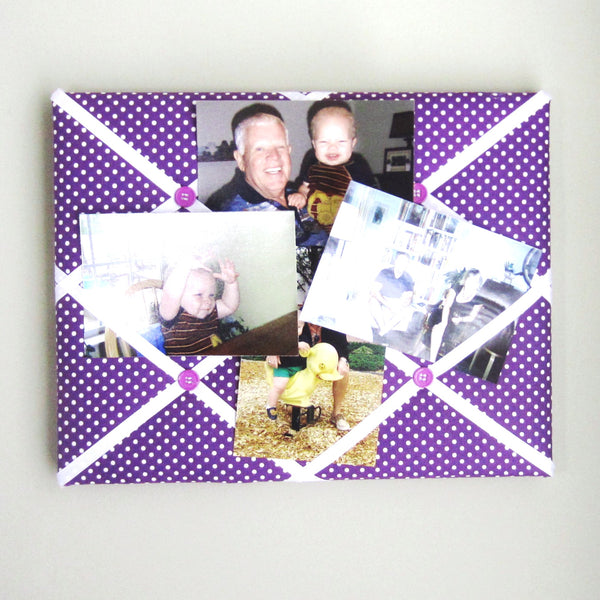 11"x14" Memory Board or Bow Holder-Purple Mini Dot - Hold It!