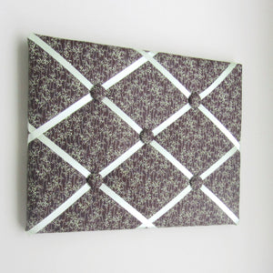 11"x14" Memory Board or Bow Holder-Brown & Green Floral - Hold It!